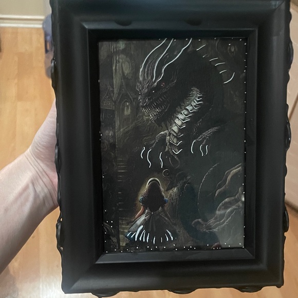 “Alice facing her Shadows” mixed media Art Piece - Picture 3 of 6